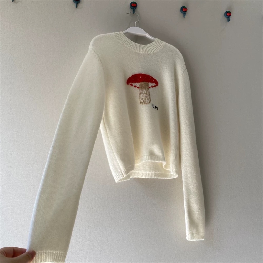 LM針織衫 毛衣 “高質羊絨”軟糯雲朵觸感小蘑菇套頭毛衣 圓領 羊毛基礎款打底單穿都好看：）-細節圖7