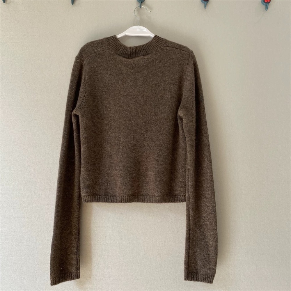 LM針織衫 毛衣 “高質羊絨”軟糯雲朵觸感小蘑菇套頭毛衣 圓領 羊毛基礎款打底單穿都好看：）-細節圖10