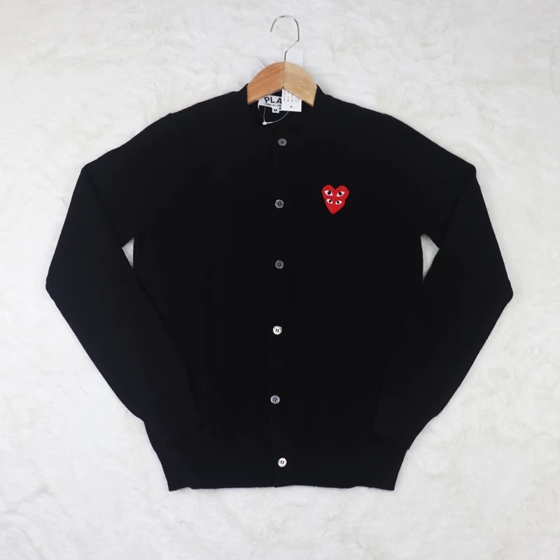 川久保玲 PLAY 小外套 經典百搭單品！ 長青經久不衰的的款每年都出 經典的版型加上別緻雙愛心 好氣質好百搭 羊毛-細節圖6