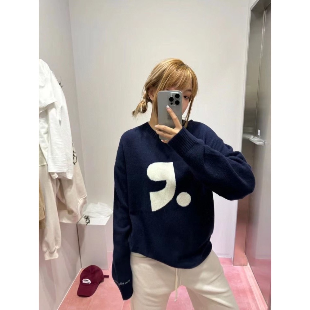 韓國RR 毛衣 針織衫 秋冬新款OVERSIZED寬松針織毛衣 針織衫 休閒寬松毛衣秋冬款 可甜可鹹 男女同款❤️  ✔-細節圖5