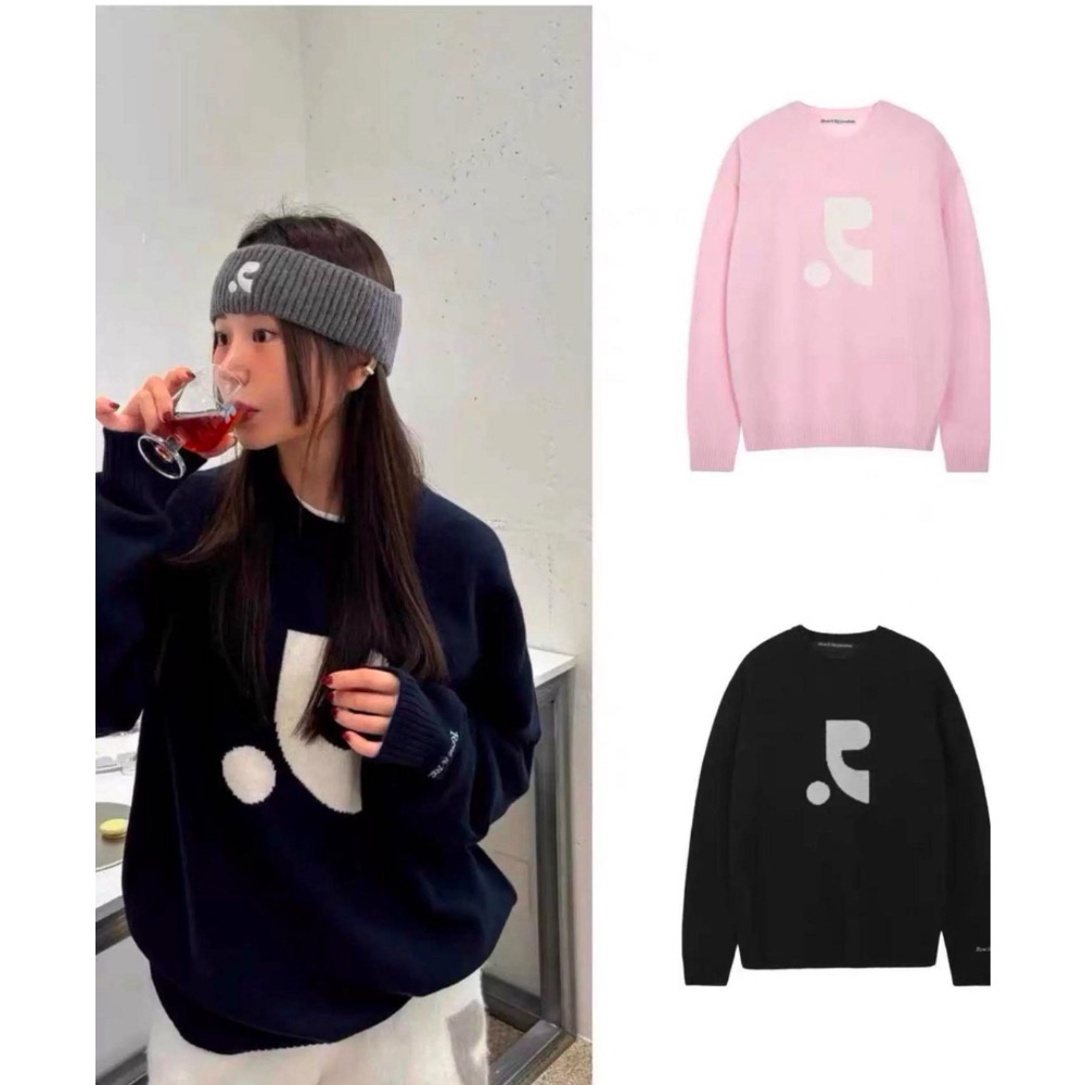韓國RR 毛衣 針織衫 秋冬新款OVERSIZED寬松針織毛衣 針織衫 休閒寬松毛衣秋冬款 可甜可鹹 男女同款❤️  ✔-細節圖6