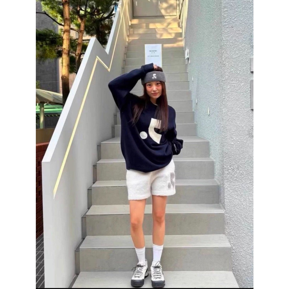韓國RR 毛衣 針織衫 秋冬新款OVERSIZED寬松針織毛衣 針織衫 休閒寬松毛衣秋冬款 可甜可鹹 男女同款❤️  ✔-細節圖7