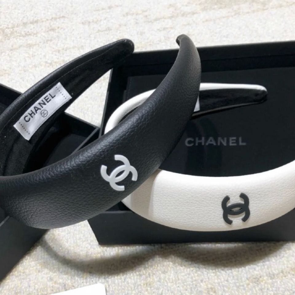 Chanel 香奈兒 髮箍髮飾 美妝贈品vip漂亮禮 簡單就高級 雙c皮發箍 氣質百搭 寬邊小羊皮發箍 母親節 情人節-細節圖2