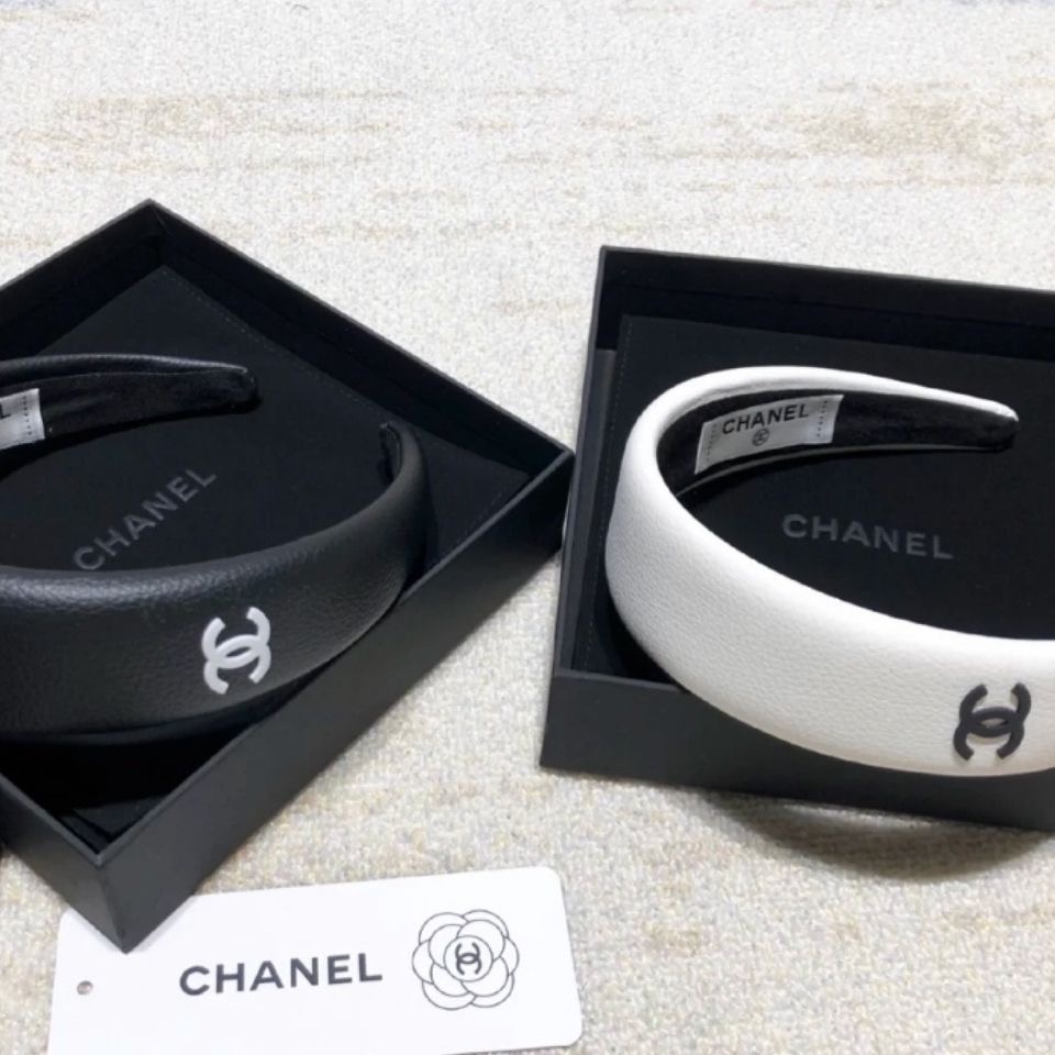 Chanel 香奈兒 髮箍髮飾 美妝贈品vip漂亮禮 簡單就高級 雙c皮發箍 氣質百搭 寬邊小羊皮發箍 母親節 情人節-細節圖4