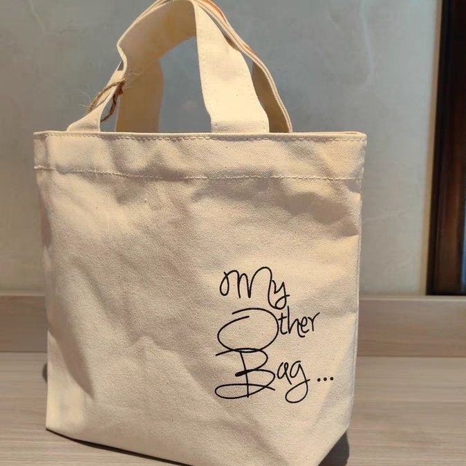 My Other Bag 帆布包 翻玩Hermes 愛馬仕托特包 肩背包 手提包 大雙C 購物袋 手提包單肩百搭 搞笑也-細節圖2