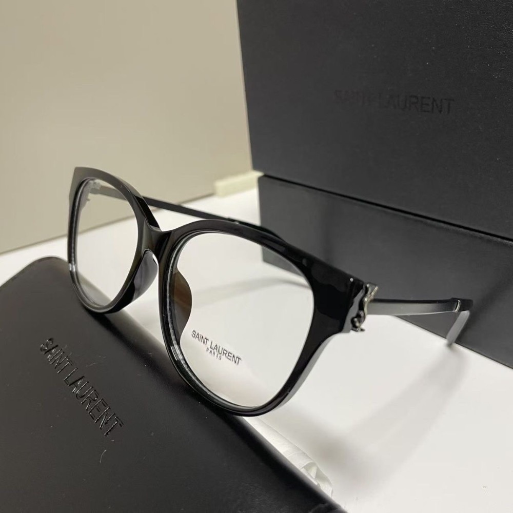 YSL 光學眼鏡 素顏眼鏡精緻百搭 眼鏡框 秀氣好氣質 高顏值眼鏡藍光黑框同款平光鏡素顏近視度數可配眼鏡框  ✔️商品下-細節圖6