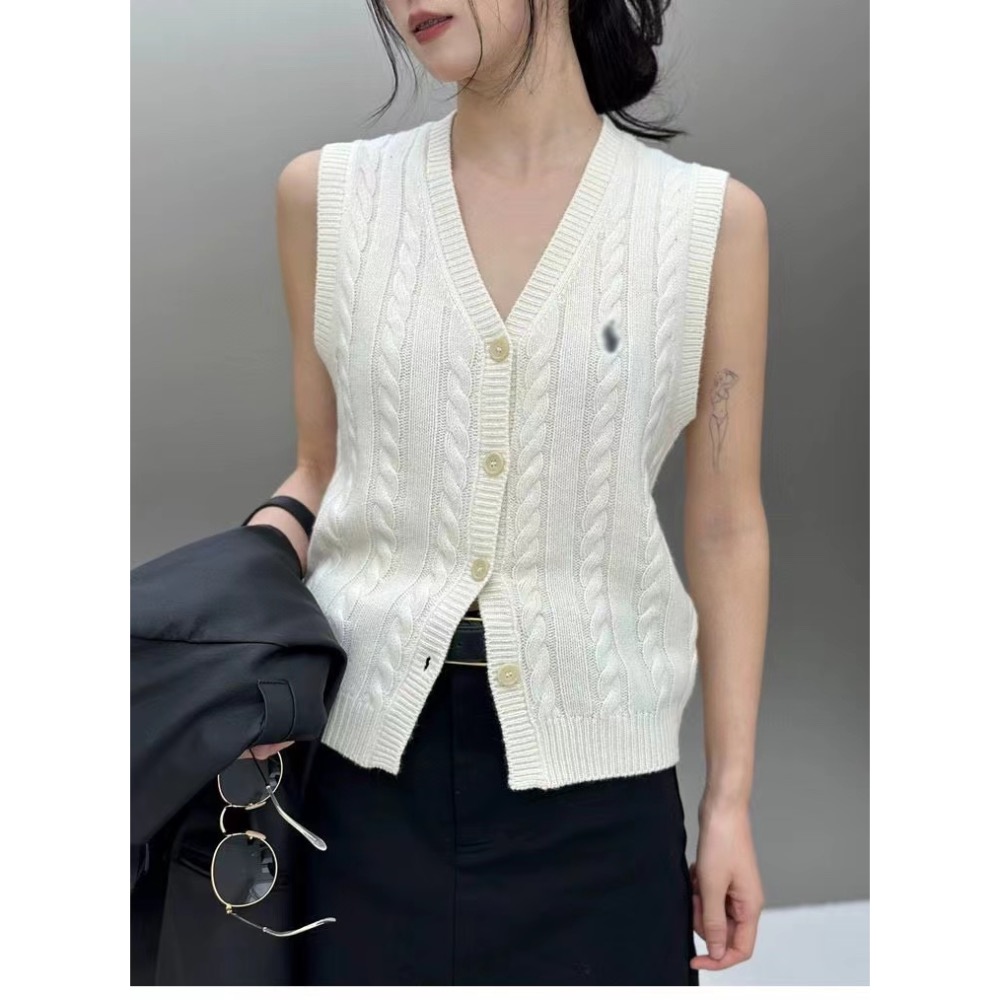 RL V領針織背心 馬甲 經典款vintage美式戰馬小馬標刺繡 復古 可愛 氣質！萬年不敗 9歲穿到99歲的老錢風單品-細節圖4