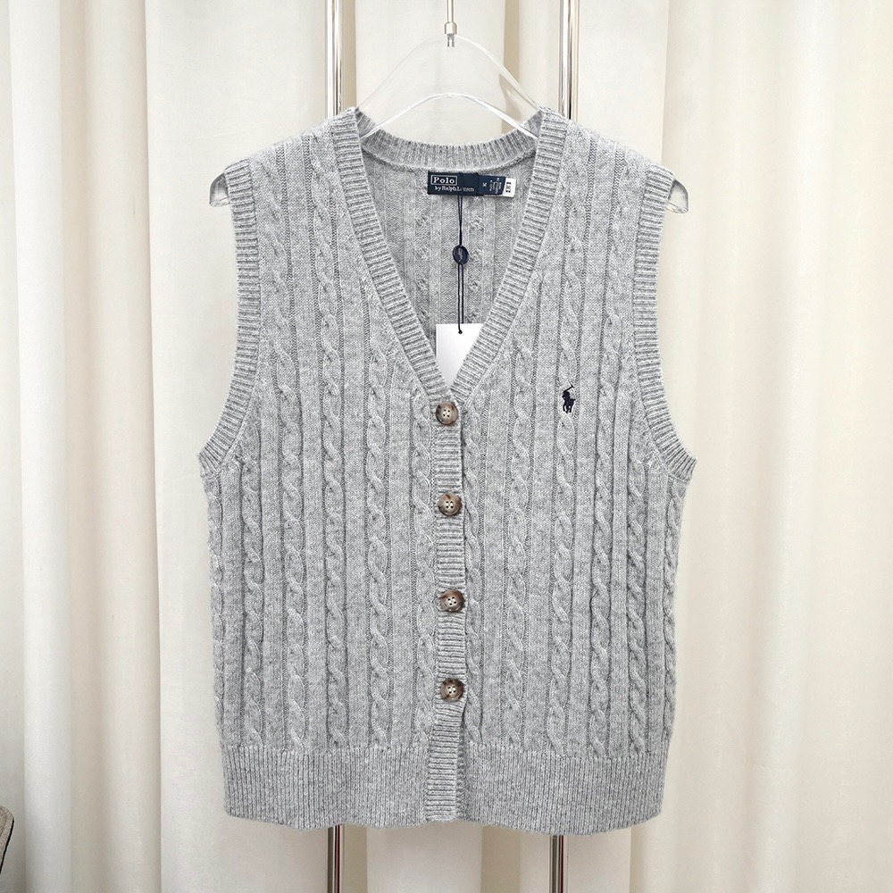 RL V領針織背心 馬甲 經典款vintage美式戰馬小馬標刺繡 復古 可愛 氣質！萬年不敗 9歲穿到99歲的老錢風單品-細節圖8