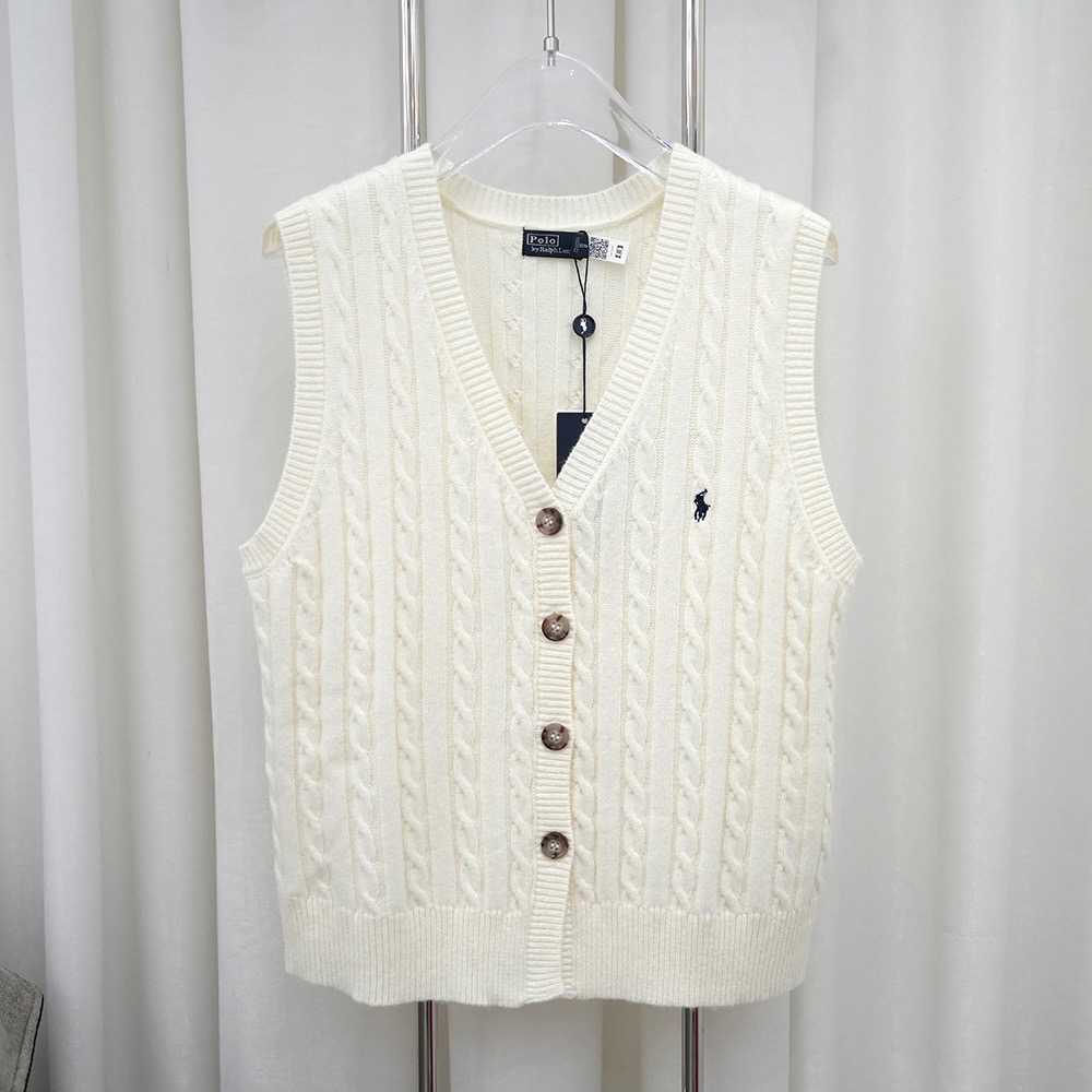 RL V領針織背心 馬甲 經典款vintage美式戰馬小馬標刺繡 復古 可愛 氣質！萬年不敗 9歲穿到99歲的老錢風單品-細節圖9
