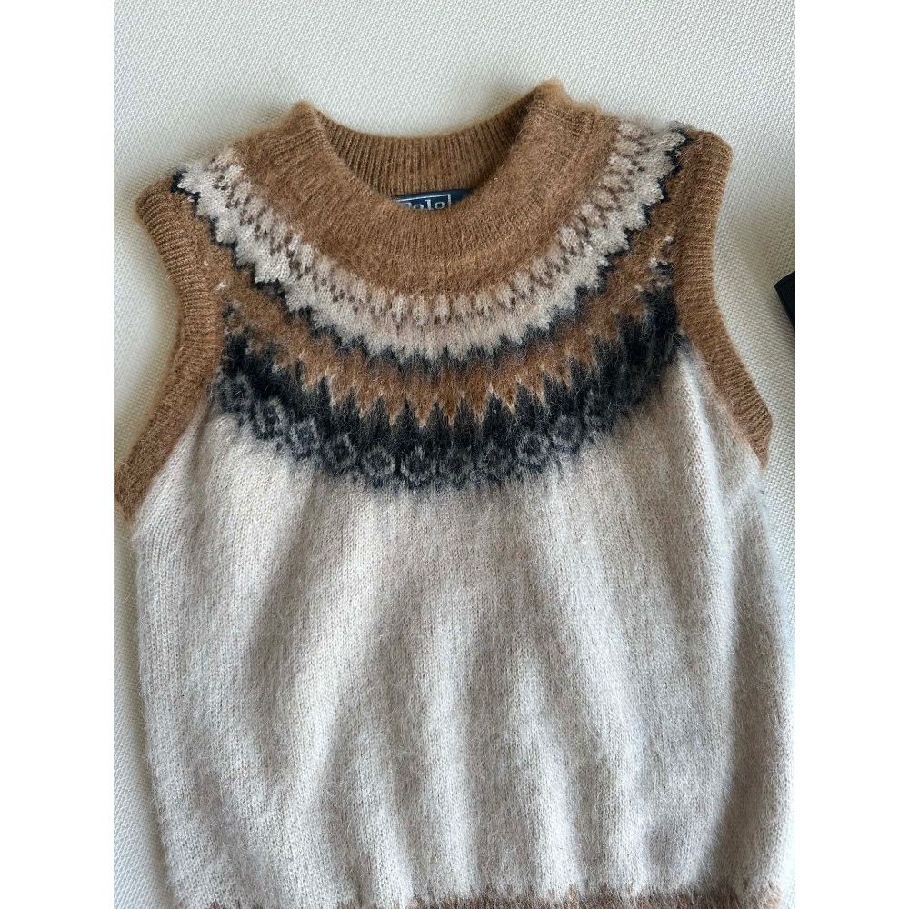 RL 背心 馬甲 費爾島 高級又萌 vintage美式復古 可愛 氣質！萬年不敗 9歲穿到99歲的老錢風單品  ✔️尺寸-細節圖5