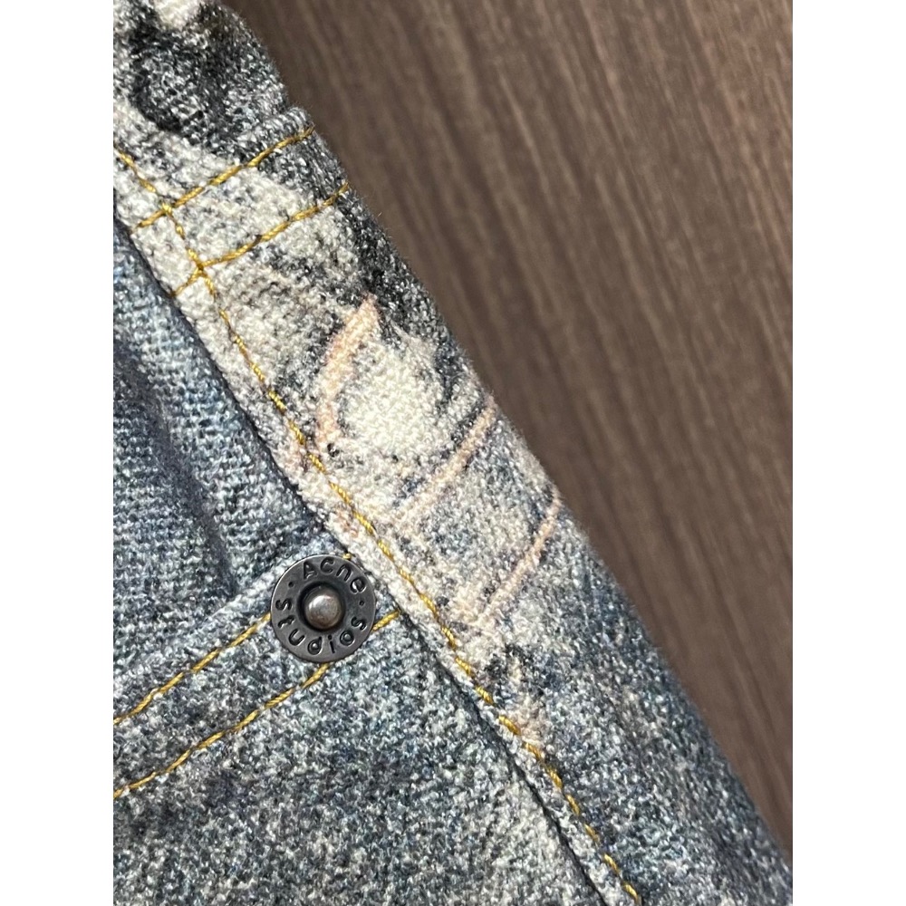 acne studios 3d打印鏈條印花牛仔褲，採用丹寧牛仔布，3d打印系列是科技與時尚的完美融合，也是匠心與創新的深-細節圖5