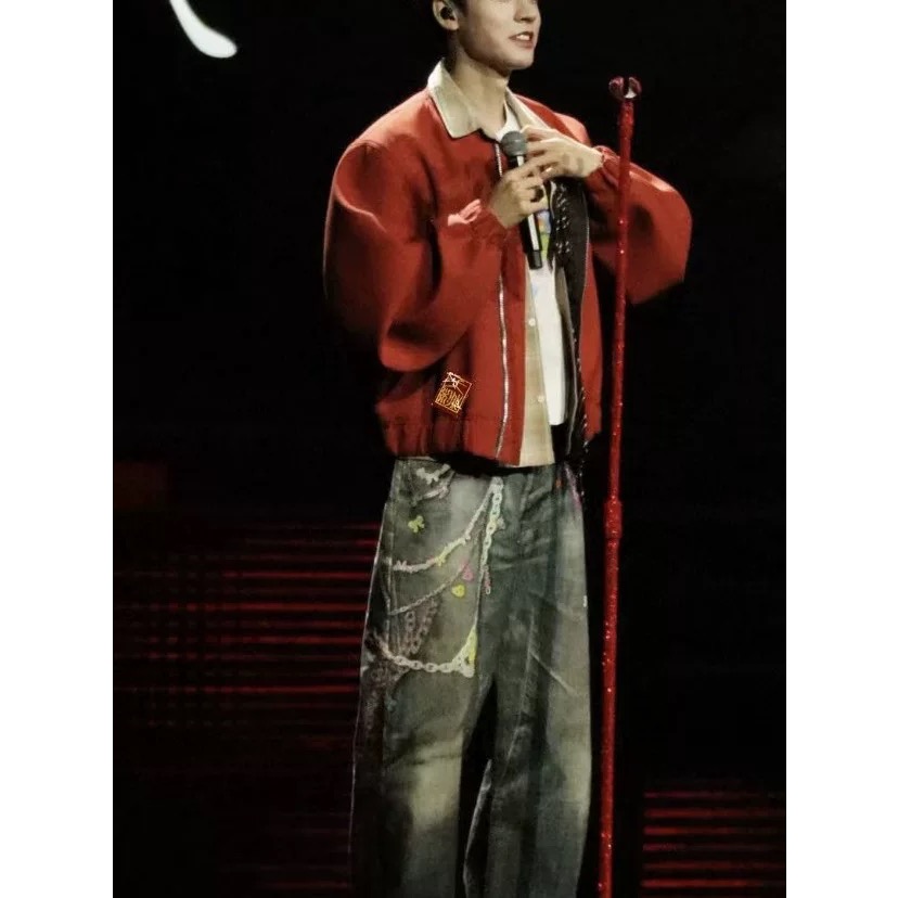 acne studios 3d打印鏈條印花牛仔褲，採用丹寧牛仔布，3d打印系列是科技與時尚的完美融合，也是匠心與創新的深-細節圖11