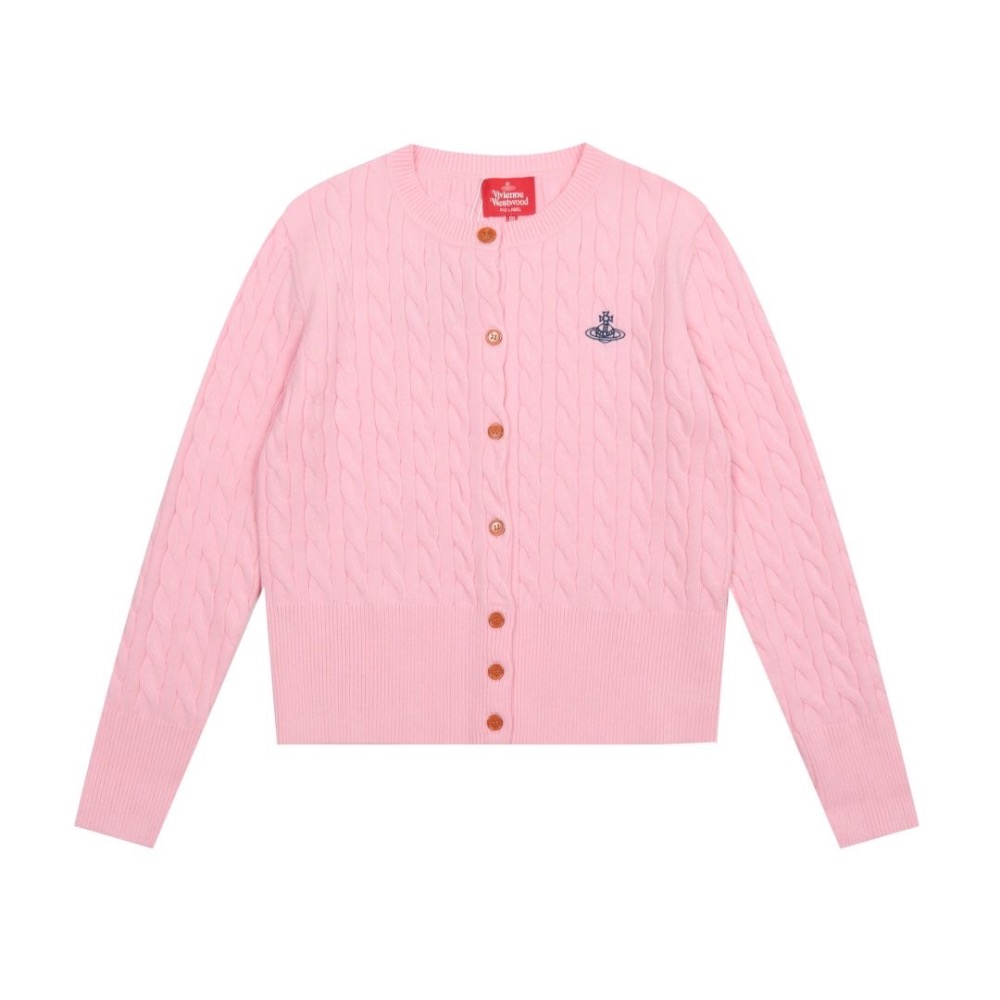 Vivienne Westwood 針織外套 毛衣外套  圓領開襟衫針織毛衣外套 土星logo針織羊毛開襟衫 休閒好氣質-細節圖6