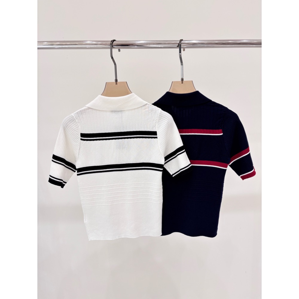 Vivienne Westwood polo衫 上衣 T恤 經典土星刺繡 土星針織背心polo領 名媛好氣質 質感舒服-細節圖2