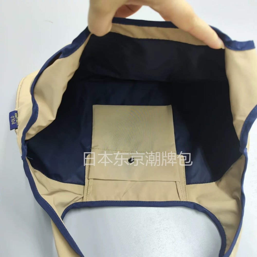 RL polo 購物袋肩背包 大包，帆布包 可愛萌個性熊bear通勤外出都方便 好氣質 美國國旗毛衣熊單肩包購物袋托特包-細節圖8