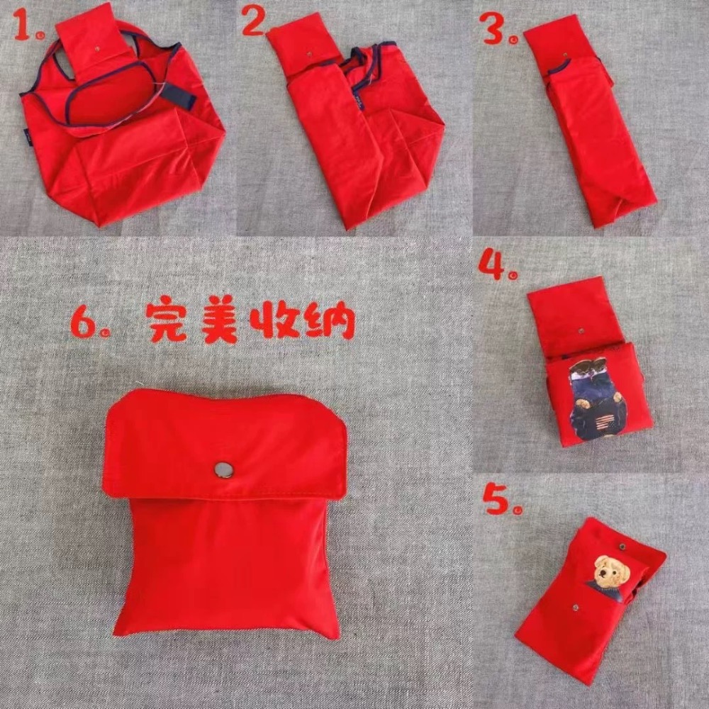 RL polo 購物袋肩背包 大包，帆布包 可愛萌個性熊bear通勤外出都方便 好氣質 美國國旗毛衣熊單肩包購物袋托特包-細節圖9
