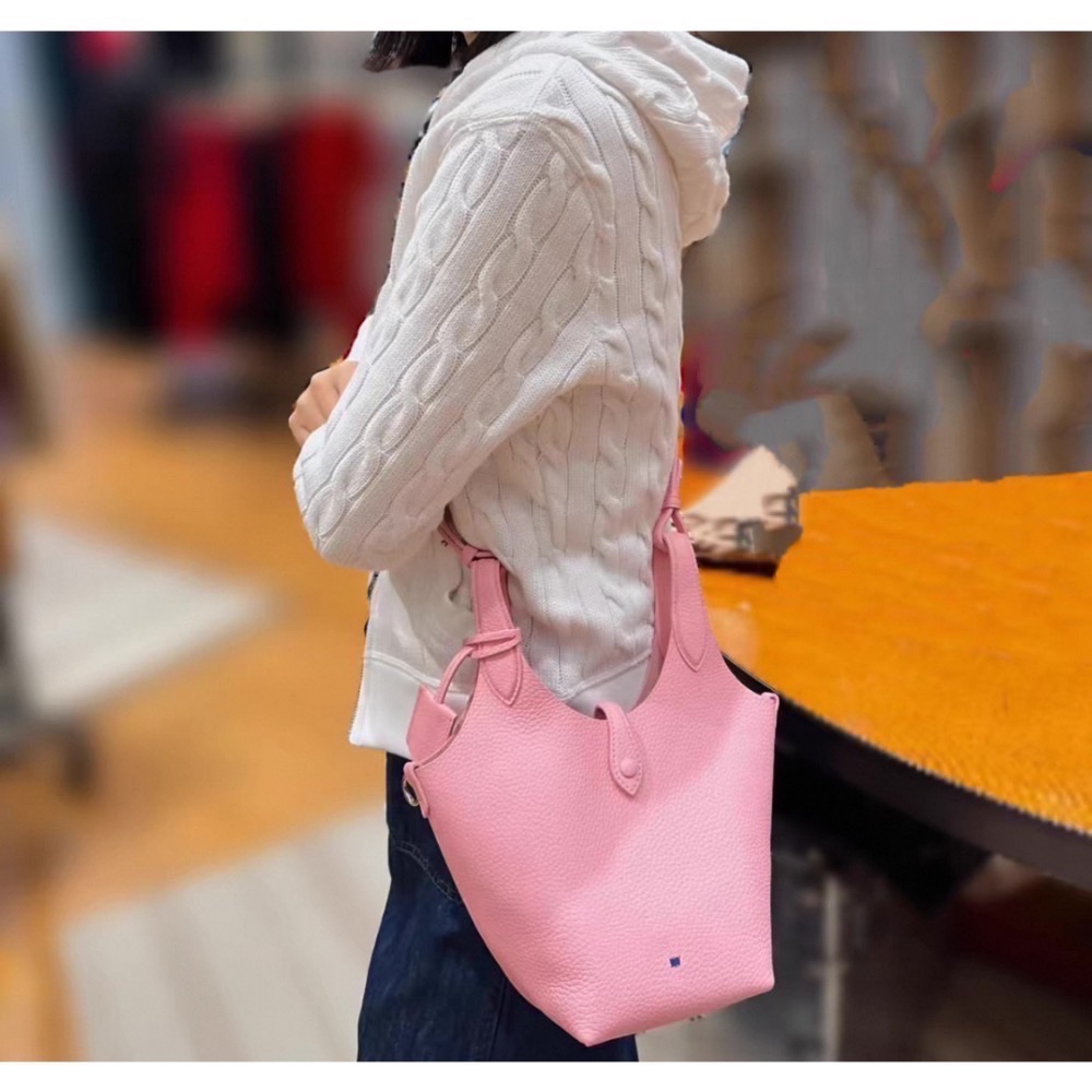 RL polo 好氣質水桶包 菜藍子手提包 肩背包 斜背包 牛皮手提 真皮高級感托特包-細節圖3