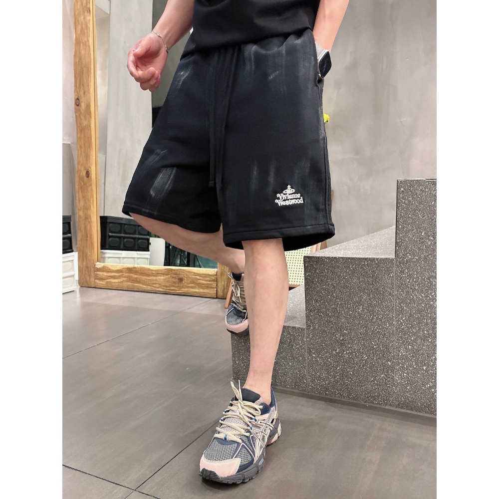 Vivienne Westwood 短褲 五分褲 休閒短褲 輕鬆自在 大土星經典有型 隨便搭個T就很有型 超實穿 喜歡-細節圖6