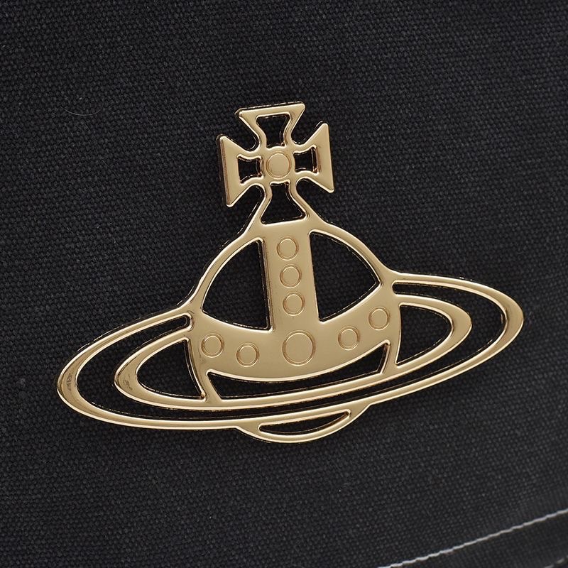 Vivienne Westwood 托特包 大方包 書包 公事包 手提包 五金土星 太實用！土星帆布托特帆布包 大容量手-細節圖4