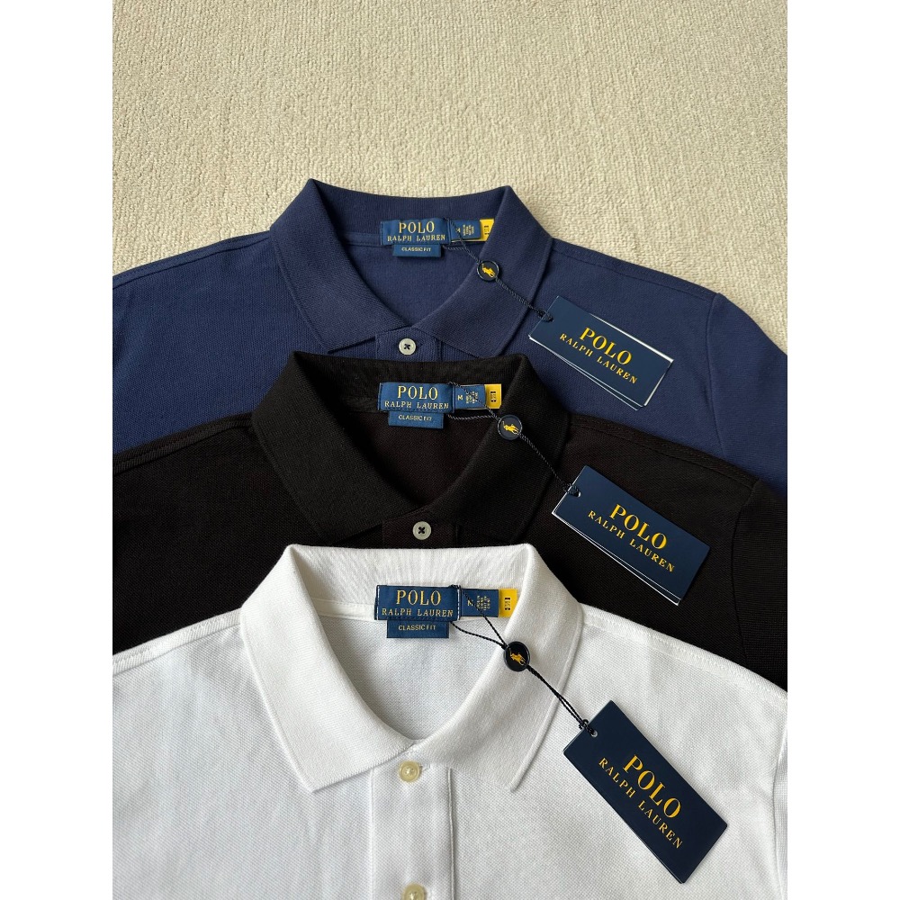 RL polo 小熊標polo衫 T恤 上衣，修身經典百搭夏季新品撞色小熊刺繡珠地棉Polo短袖 長絨棉雙紗織造的珠地網-細節圖7
