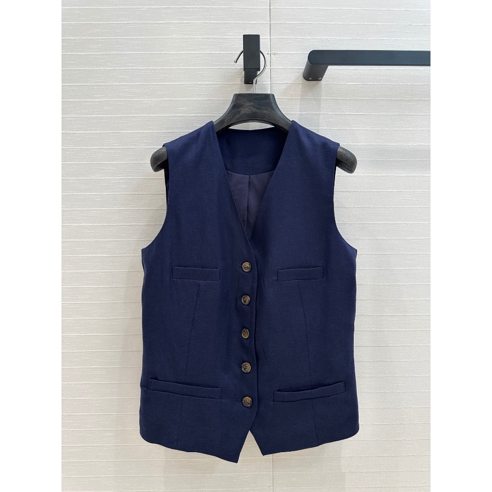 RL polo 套裝 背心外套 長褲 闊腿褲，R紫標，長期主義高智感穿搭亞麻套裝！醋酸馬甲搭配捏褶直筒闊腿褲，一套輕鬆演-細節圖7