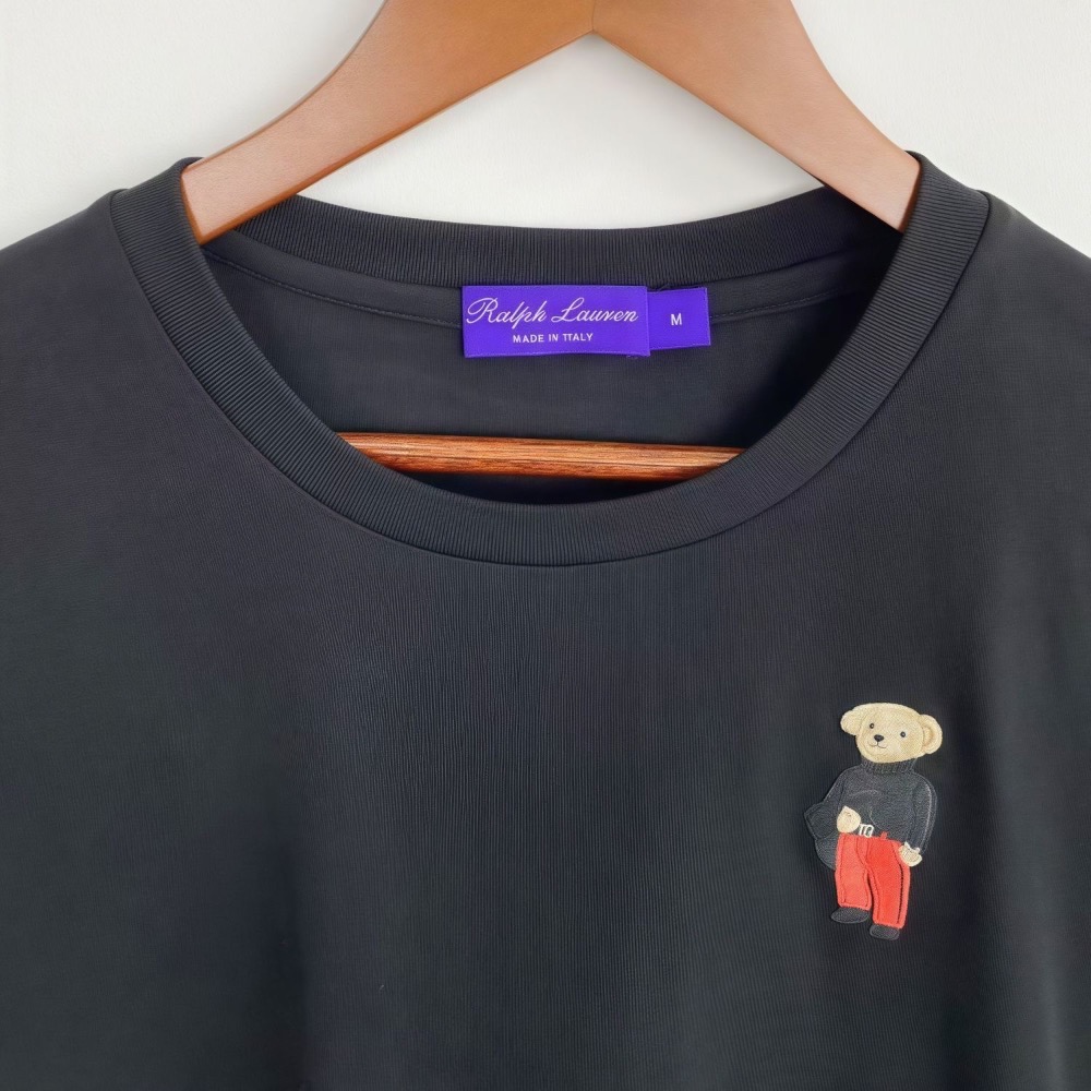 Polo RL T恤 上衣 高級紫標!!胸口可愛萌刺繡小熊🐻短袖T恤，自留款  舒服好穿好氣質百搭❤️  ✔️國際運送-細節圖7