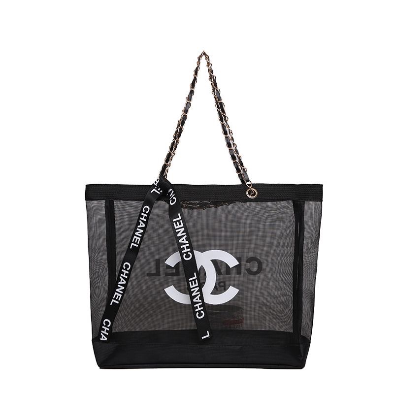 Chanel 香奈兒 化妝品VIP漂亮禮 手提包 方包 肩背包 容量大紗網透氣透明托特包沙灘運動包包大容量手提包 時尚簡-細節圖6