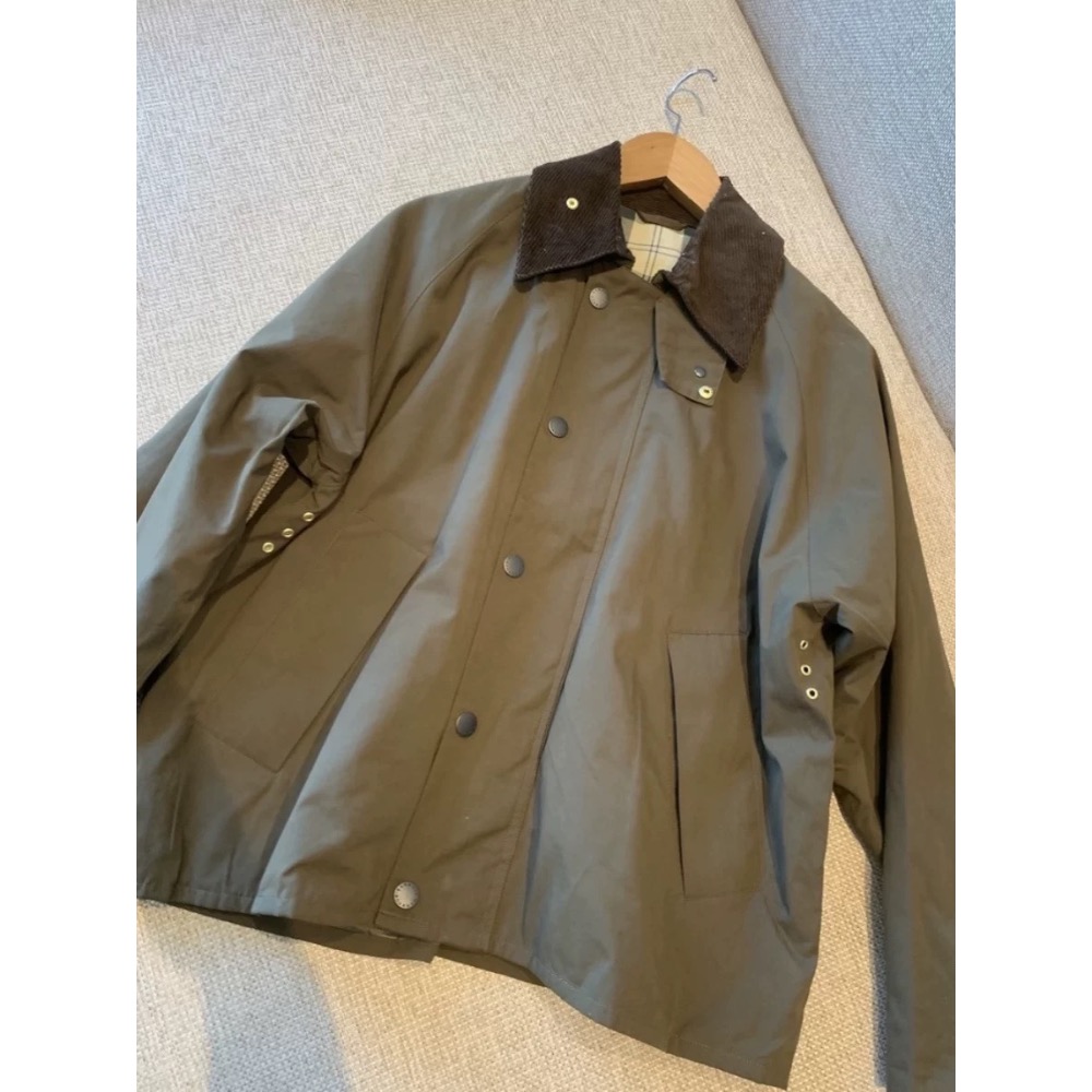 Barbour 大衣 風衣 外套 好氣質 好顯瘦 联名spick span 复古工装无蜡外套风衣中长款秋冬 再經典不過了-細節圖5