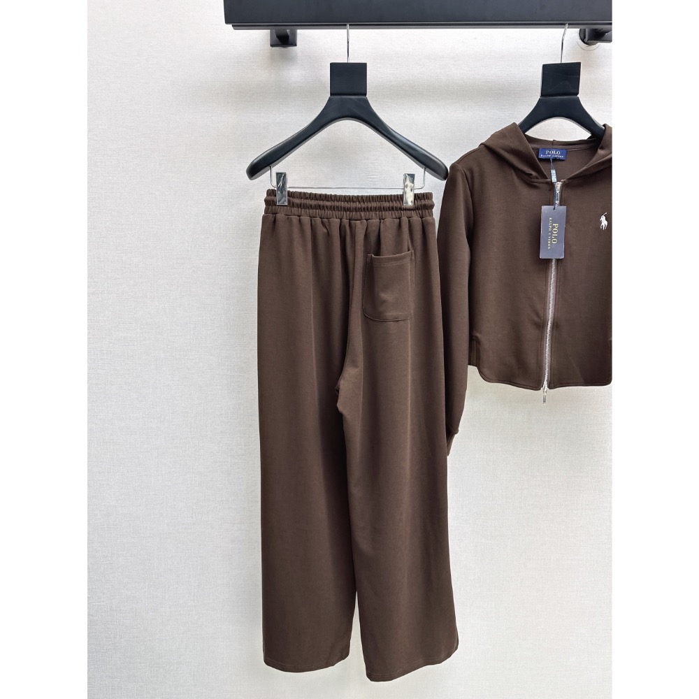 RL polo 套裝 連帽外套 棉外套 衛衣 闊腿褲 休閒褲 小短款拉長比例 連帽外套+直筒褲 重磅logo標識點綴 帥-細節圖11