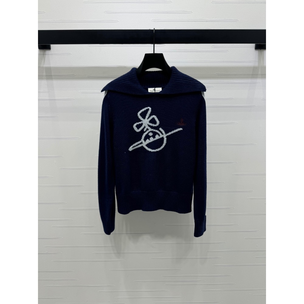 Vivienne Westwood 針織衫 毛衣 土星套頭長袖毛衣！羊毛紗線織造 質感高級 舒適柔軟 肌理明顯 海軍領長-細節圖8