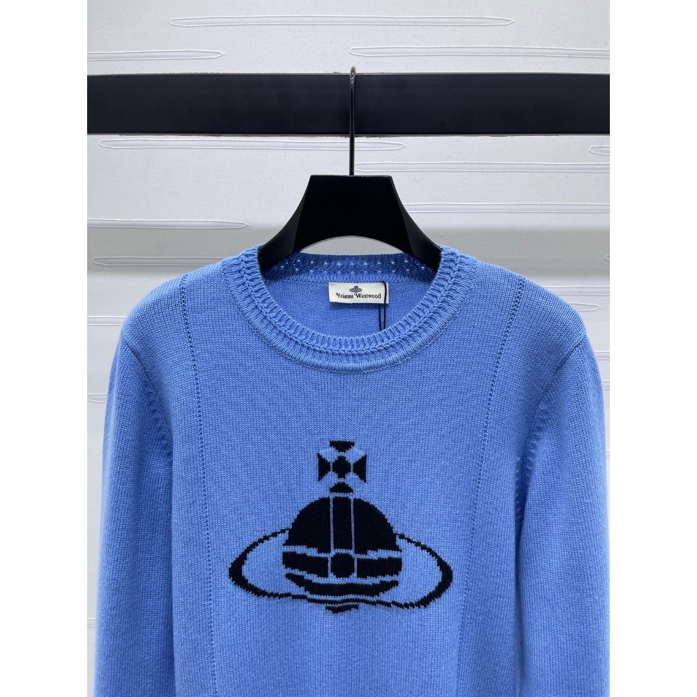 Vivienne Westwood 針織衫 毛衣 土星套頭長袖毛衣！羊毛紗線織造 質感高級 舒適柔軟 肌理明顯 圓領落肩-細節圖3
