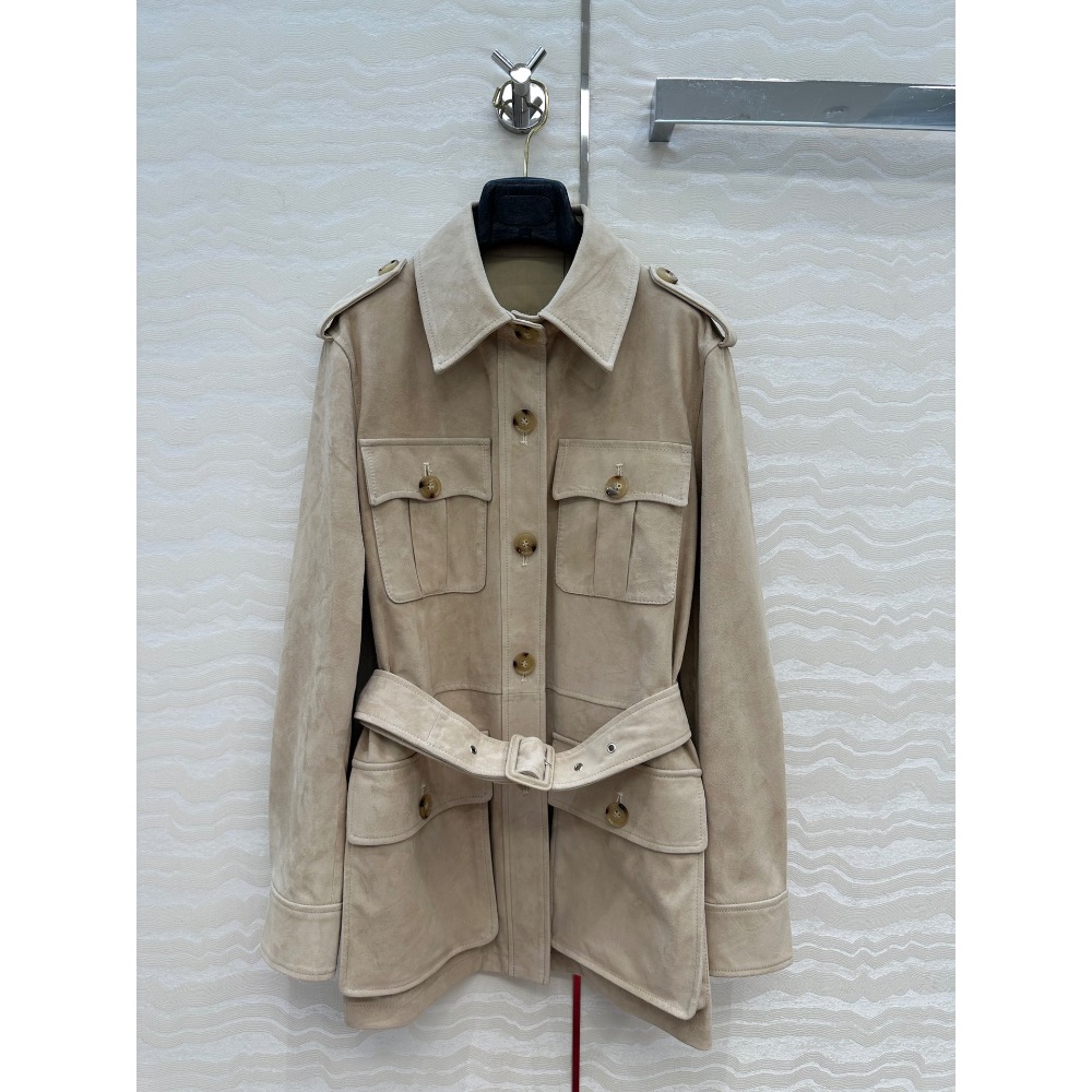 RL 外套 品質控必入紫標RL高定麂皮絨獵裝夾克外套 100%麂皮絨小羊皮！純手工油邊無內襯閉絨工藝，經典H工裝口袋幹練-細節圖7