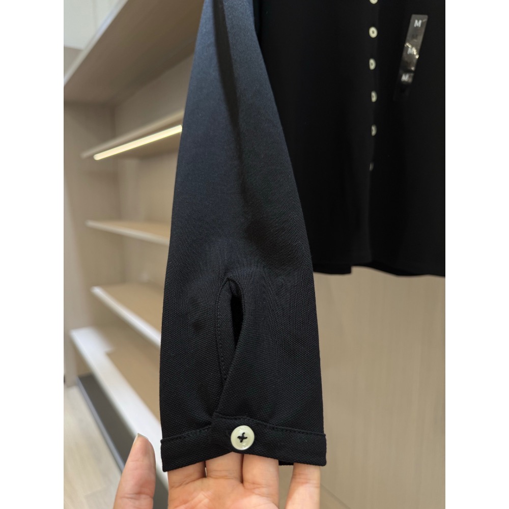 RL polo衫 長袖T恤 大學T，珠地網眼橫機翻領長袖襯衫，經典正肩slim fit合身版型，微收腰修身顯瘦，誰穿誰好-細節圖4