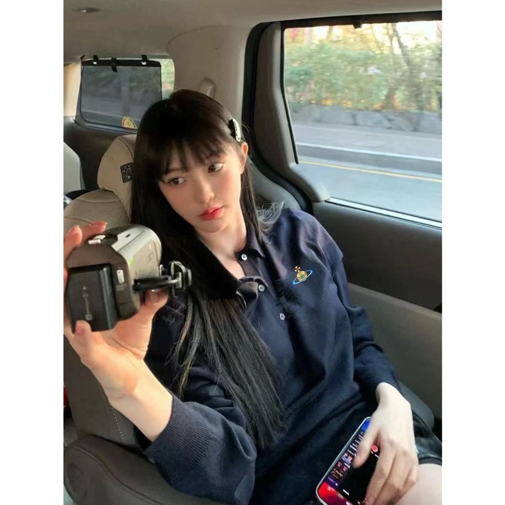 Vivienne Westwood polo衫 上衣 T恤 經典土星刺繡 好氣質 甜酷少女感 新款學院風土星環刺繡pol-細節圖2