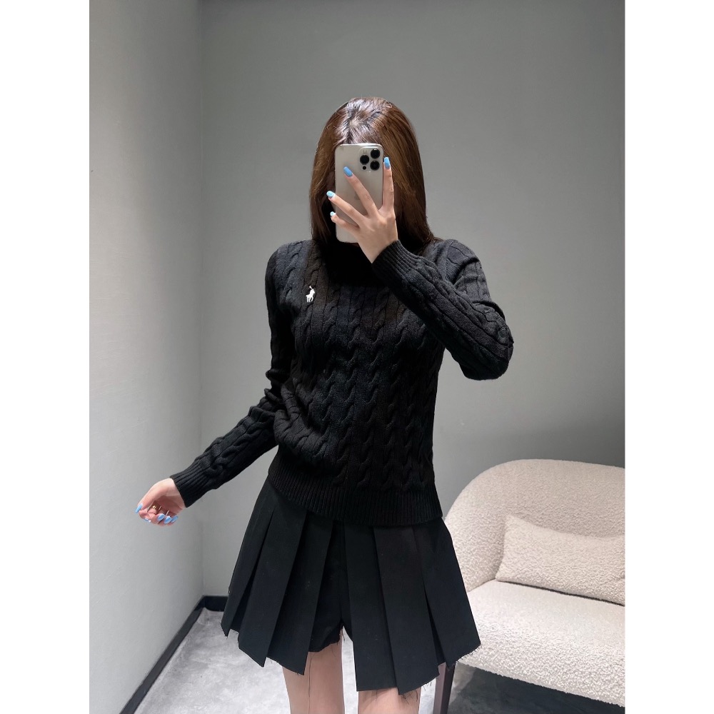 RL polo 經典小馬標毛衣 針織衫 絞花毛衣復古美式麻花紋套頭毛衣，羊毛混紡細膩柔軟，極簡小logo設計，又是一款經-細節圖3