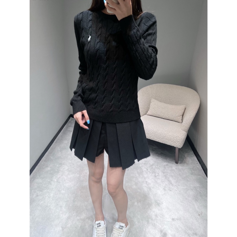 RL polo 經典小馬標毛衣 針織衫 絞花毛衣復古美式麻花紋套頭毛衣，羊毛混紡細膩柔軟，極簡小logo設計，又是一款經-細節圖7