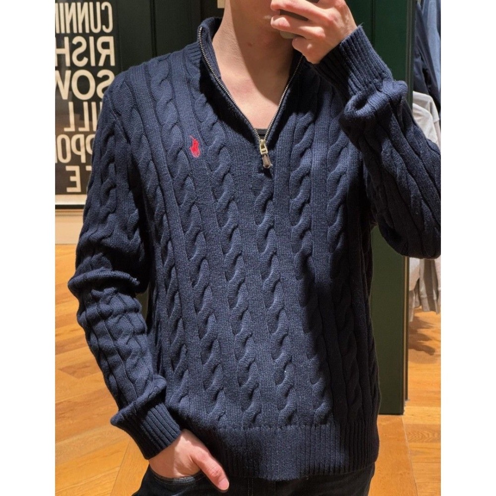 RL polo 毛衣 美式復古半拉鏈長袖T恤 上衣 衛衣 大學T，經典熱賣款，百搭基本款，絕不後悔的款❤️  S-2XL-細節圖3
