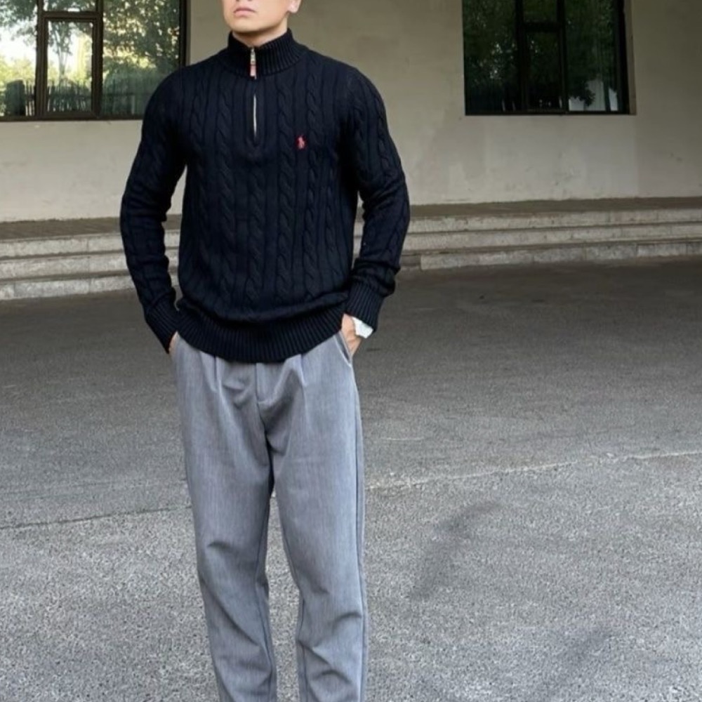 RL polo 毛衣 美式復古半拉鏈長袖T恤 上衣 衛衣 大學T，經典熱賣款，百搭基本款，絕不後悔的款❤️  S-2XL-細節圖5