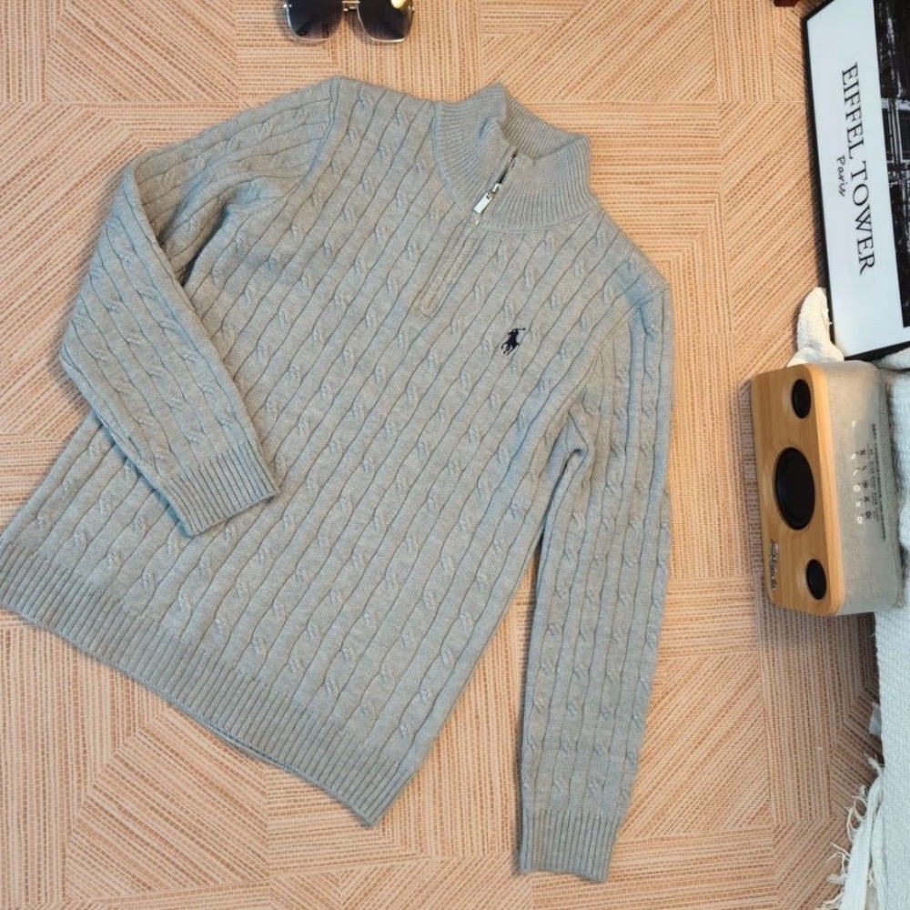 RL polo 毛衣 美式復古半拉鏈長袖T恤 上衣 衛衣 大學T，經典熱賣款，百搭基本款，絕不後悔的款❤️  S-2XL-細節圖8