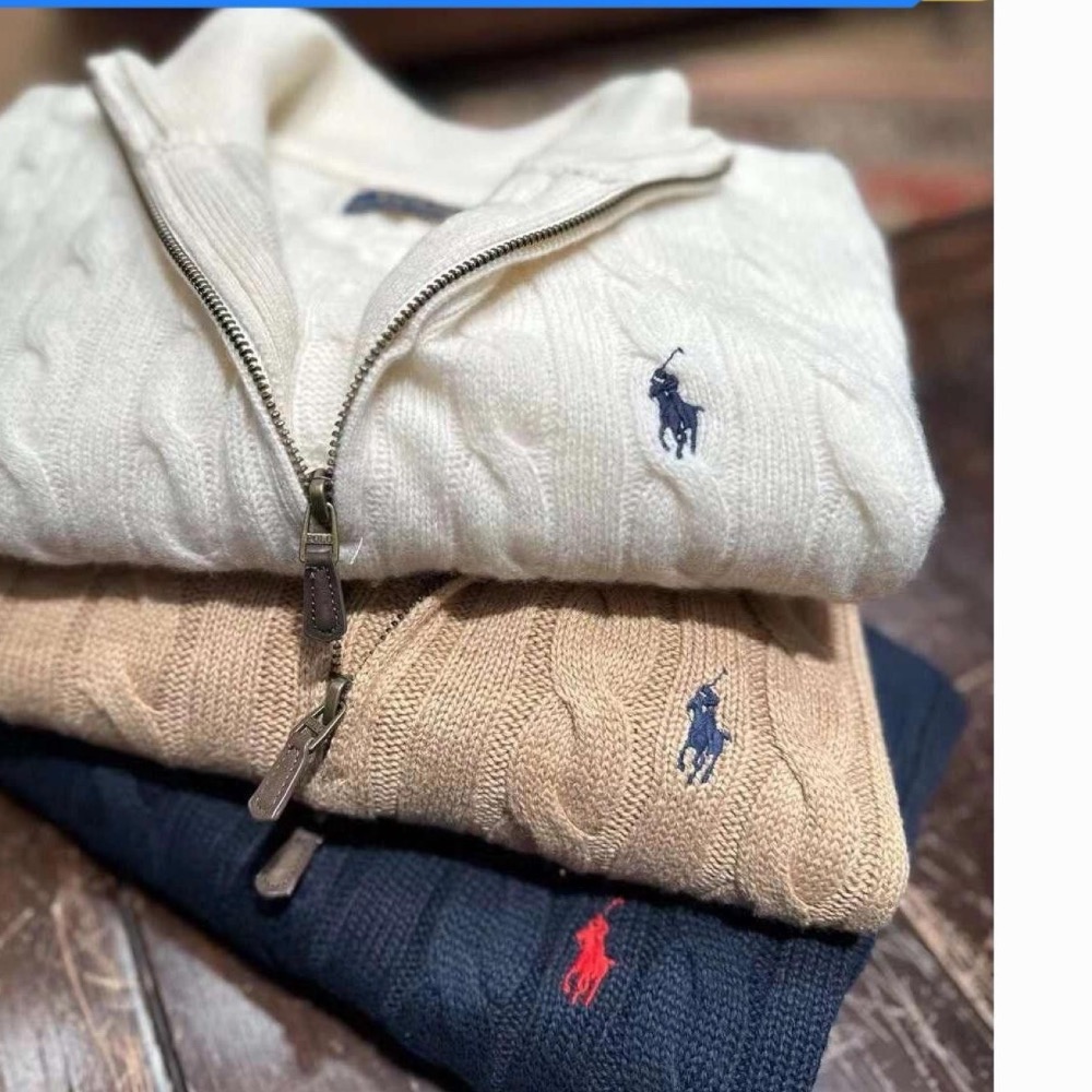 RL polo 毛衣 美式復古半拉鏈長袖T恤 上衣 衛衣 大學T，經典熱賣款，百搭基本款，絕不後悔的款❤️  S-2XL-細節圖9