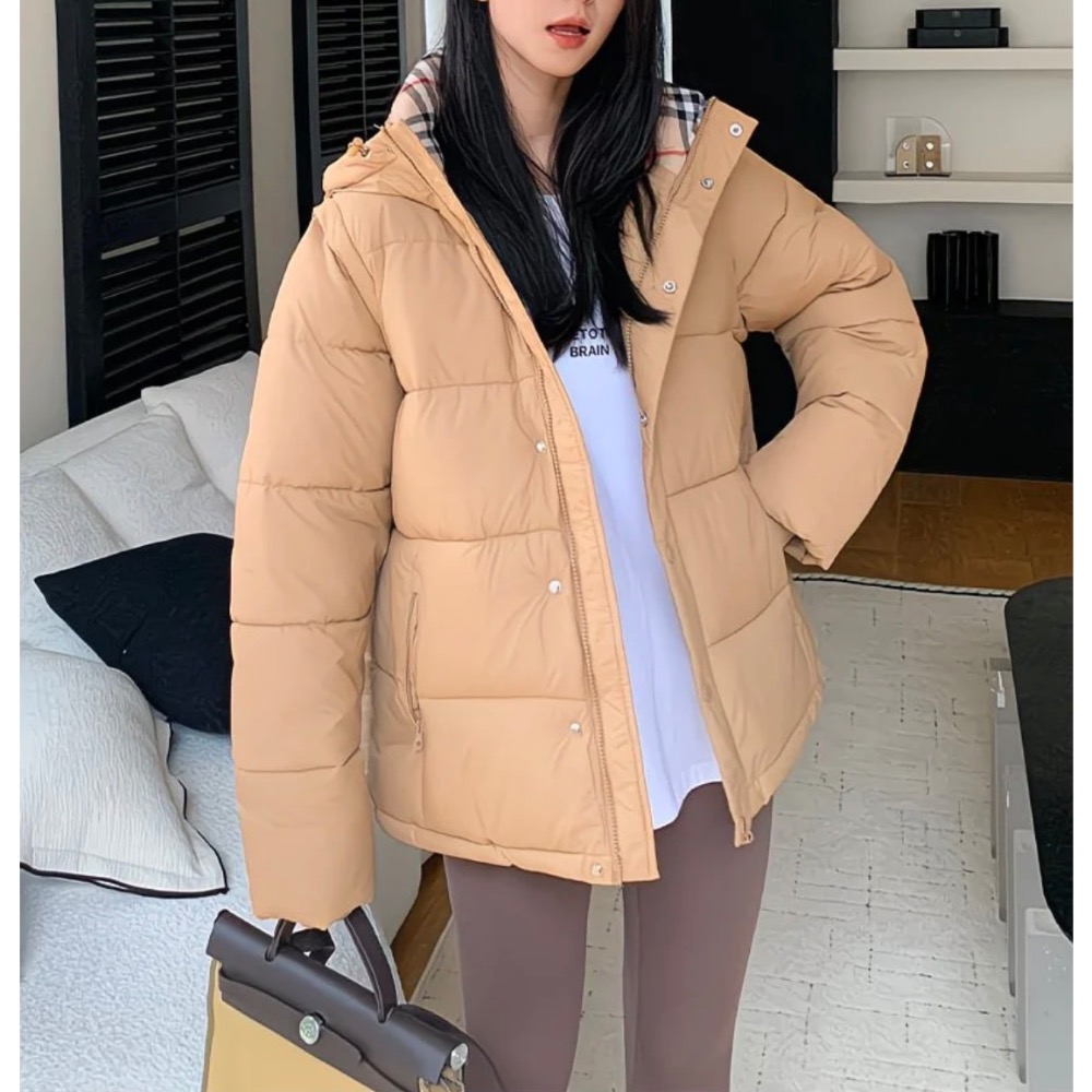 Burberry 連帽羽絨外套 可拆成背心馬甲外套 羽絨服保暖背心 很保暖百搭 休閒百搭實穿外套 飾有經典格紋 私留大推-細節圖6