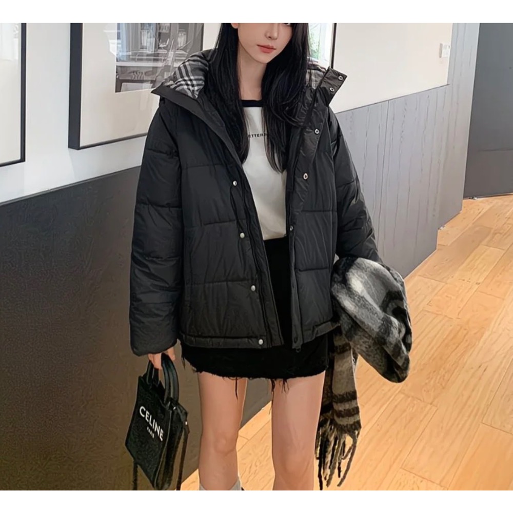 Burberry 連帽羽絨外套 可拆成背心馬甲外套 羽絨服保暖背心 很保暖百搭 休閒百搭實穿外套 飾有經典格紋 私留大推-細節圖8