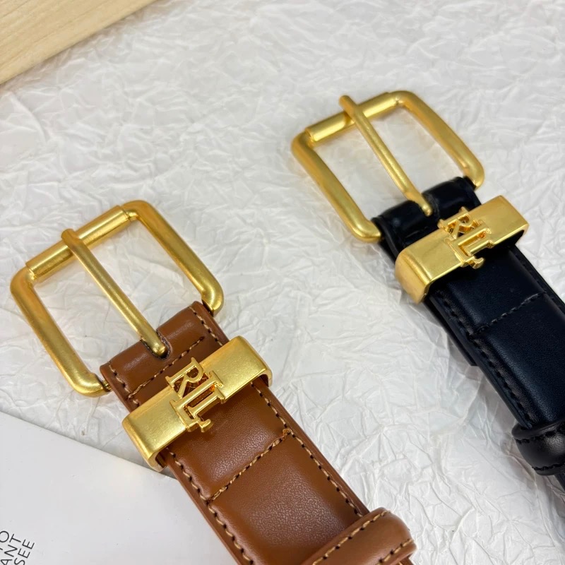 RL 皮帶 RL字母金扣牛皮腰帶 經典百搭款 簡約RL字母金扣設計，低調又有質感，搭配順滑牛皮材質，手感細緻耐用。經典黑-細節圖6