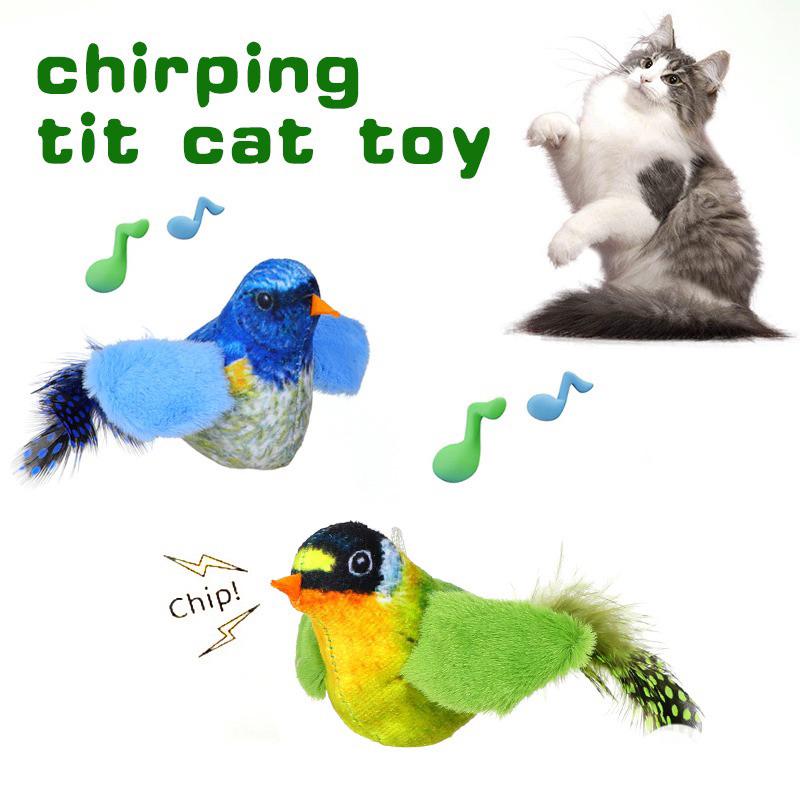 寵物絨毛玩具  啾啾鳥發聲玩具 貓玩具仿真小鳥 逗貓咪玩具 發聲獵物  寵物玩具 逗貓棒替換頭 毛絨玩具 貓咪玩具-細節圖6