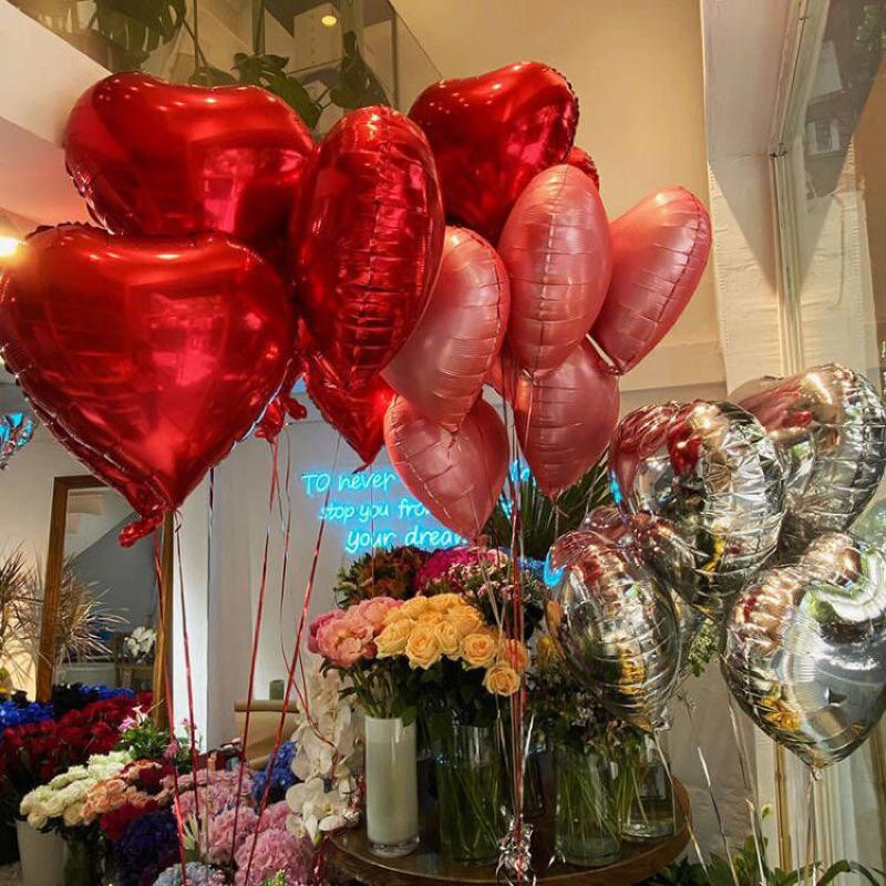 《台灣現貨》24吋 鋁膜愛心氣球 派對佈置氣球 婚禮佈置 求婚佈置 紅色愛心 愛心氣球 紅色愛心氣球-細節圖4