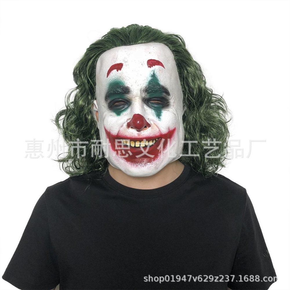 台灣現貨 小丑 角色扮演 COS 萬聖節 小丑衣服 杰克 joker 面具 小丑頭套-細節圖7