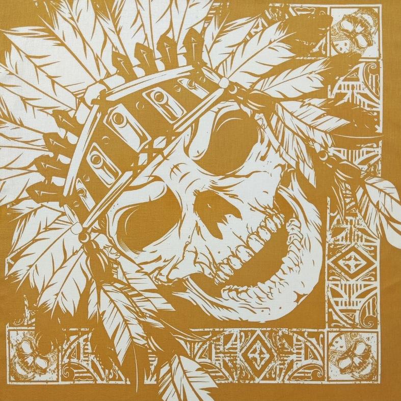 美式復古vintage方巾 純棉 男士圍脖 古著頭巾 嘻哈領巾 面巾 美式重機 騎行方巾 戶外騎行登山嘻哈機車裝飾面巾頭-細節圖3