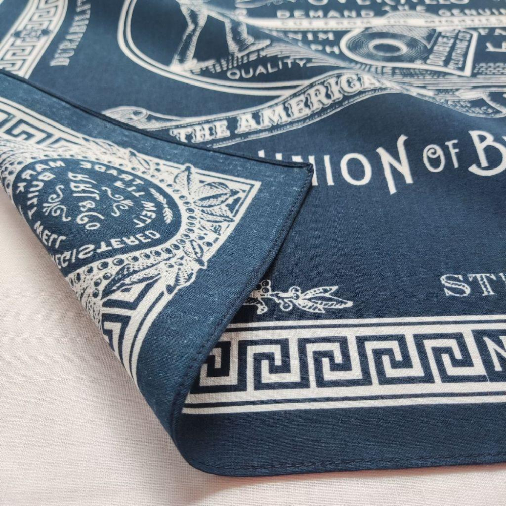 美式復古vintage方巾 純棉 男士圍脖 古著頭巾 嘻哈領巾 面巾 美式重機 騎行方巾 戶外騎行登山嘻哈機車裝飾面巾頭-細節圖6