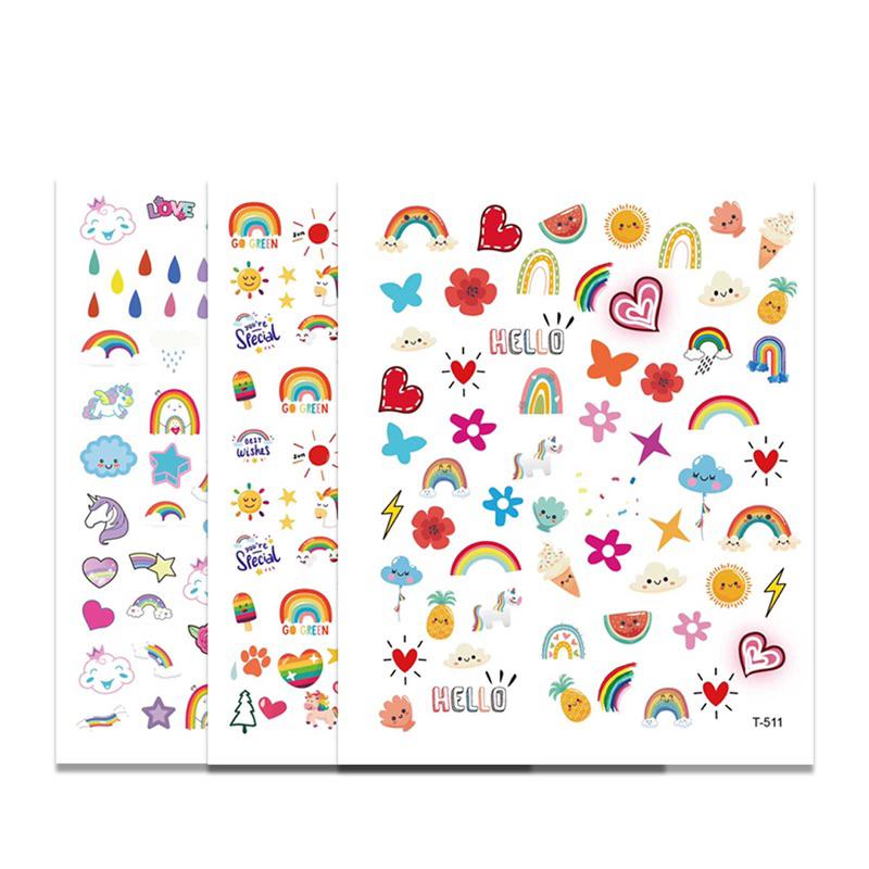 彩虹塗鴉 5D 美甲貼紙 美甲飾品 美甲貼 美甲裝飾 美甲貼片 美甲 指甲貼-細節圖2