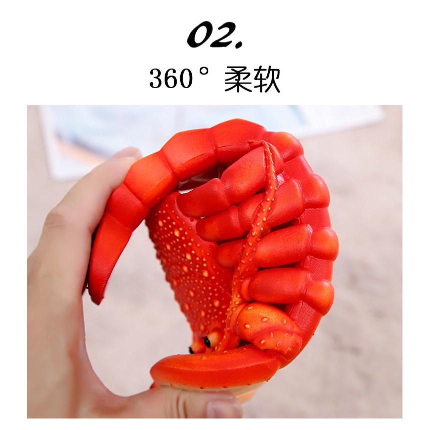 台灣出貨 龍蝦拖鞋 搞怪小龍蝦沙灘拖鞋 搞怪拖鞋 惡搞拖鞋 龍蝦 沙灘拖鞋 交換禮物 地獄禮物 惡搞禮物-細節圖4